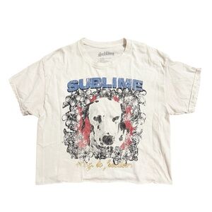 Sublime 1996 Tour Short Sleeve Cropped Graphic Tee with front and back print